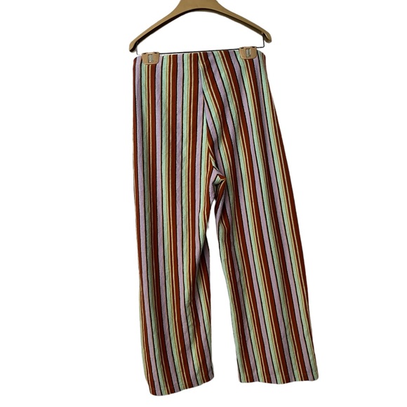 Urban Outfitters Striped Knit High Waisted Crop Knit Pants Trousers - Picture 3 of 5